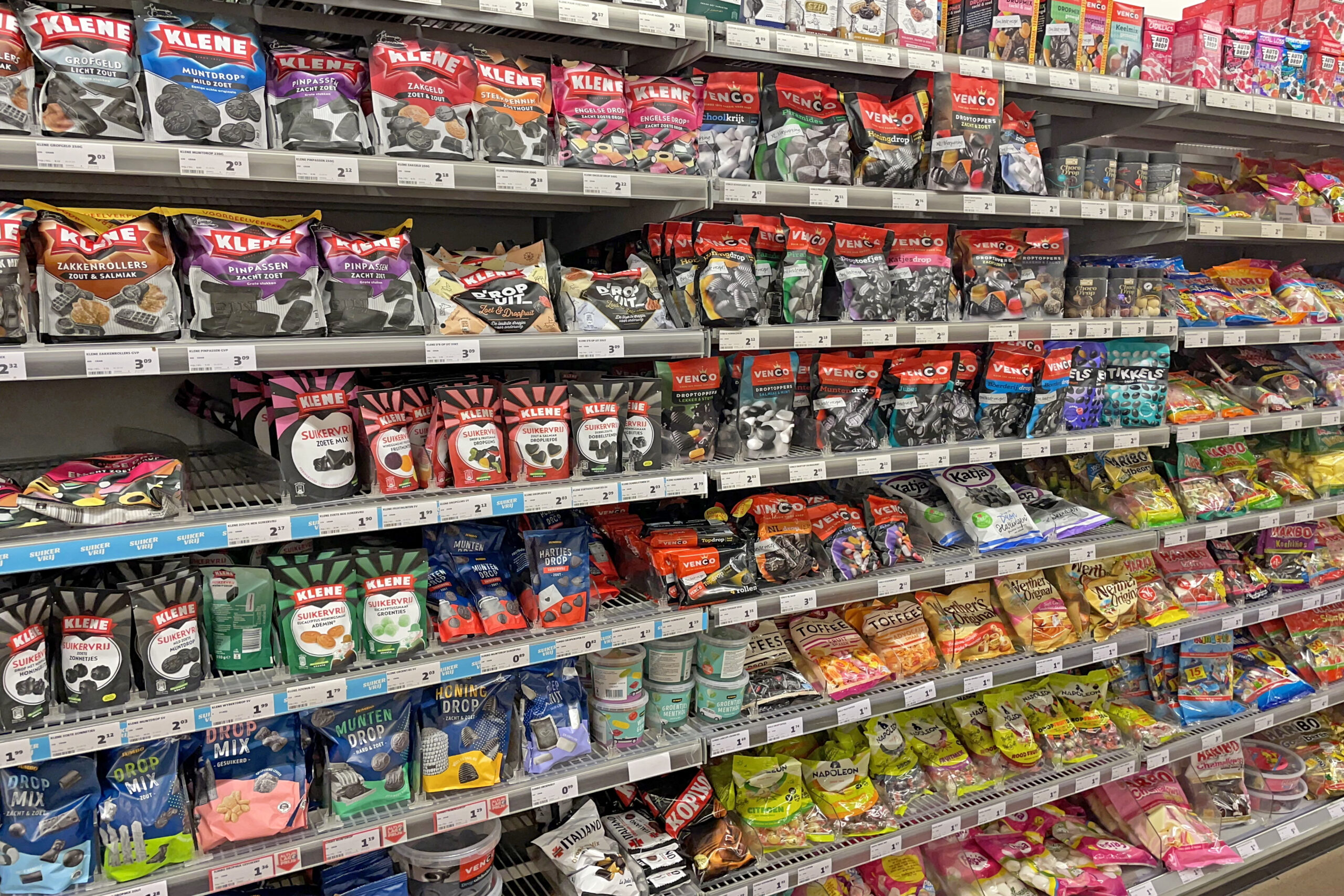 Holländische Süßigkeit im Supermarkt