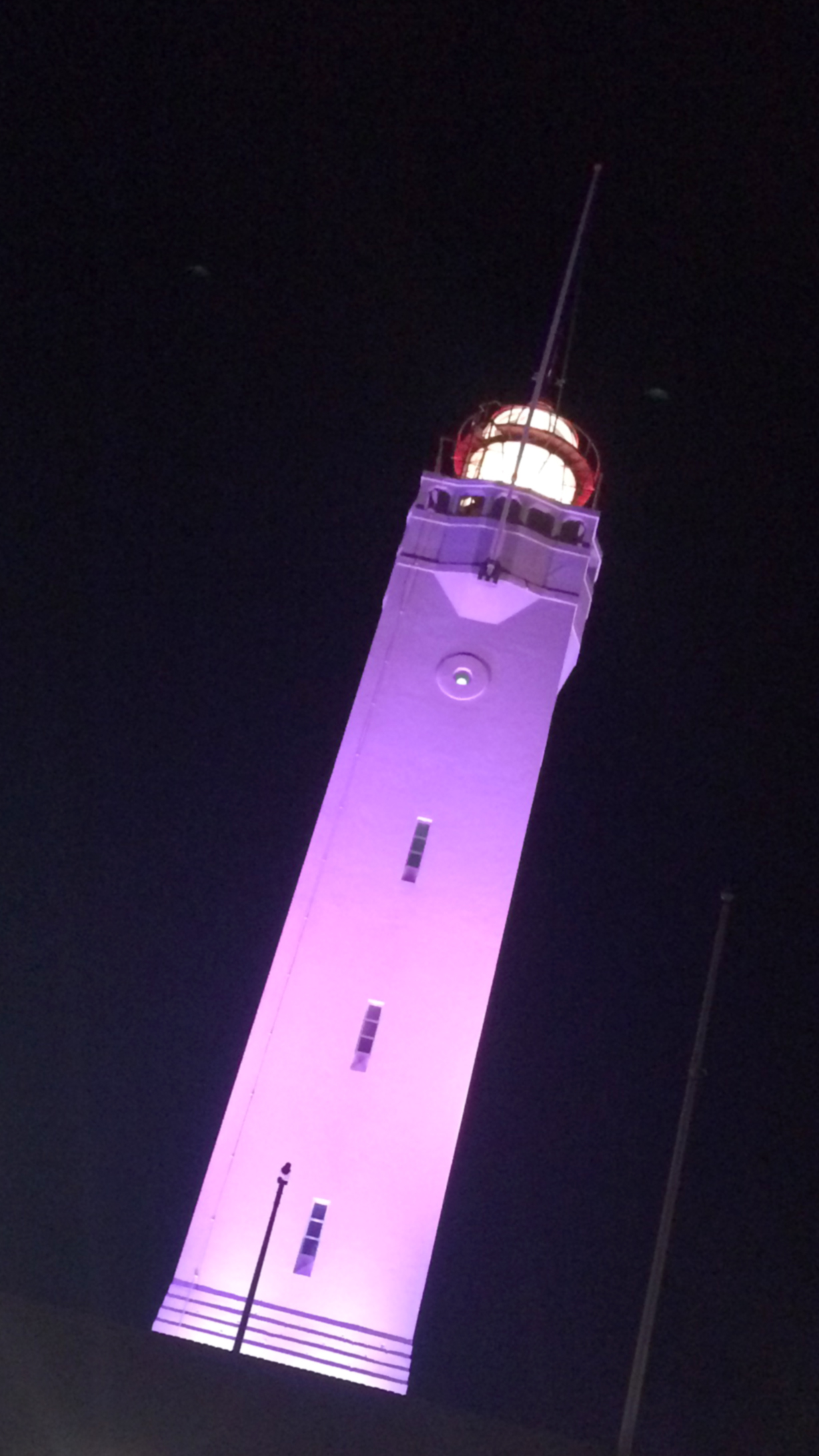 100 Jahre Leuchtturm bei Nacht