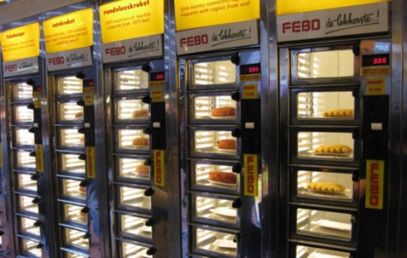 Snackbars in den Niederlanden Essen aus der Wand