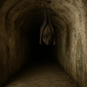 Fledermaus im Bunker