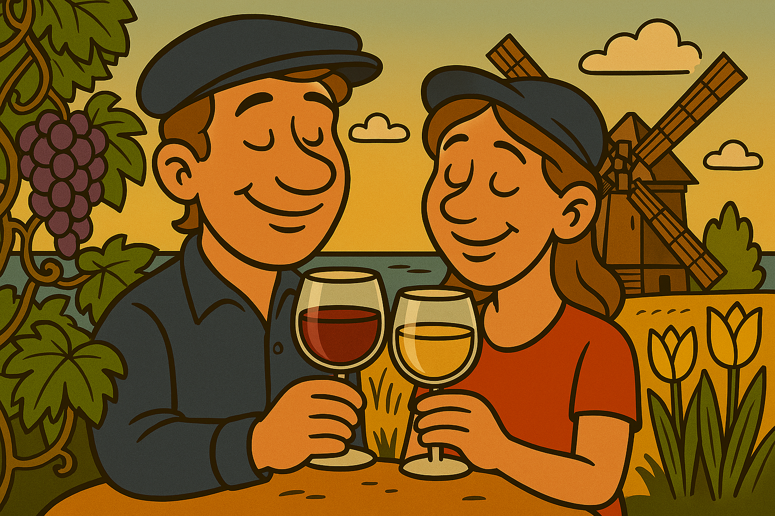 Niederländischer Wein Pärchen